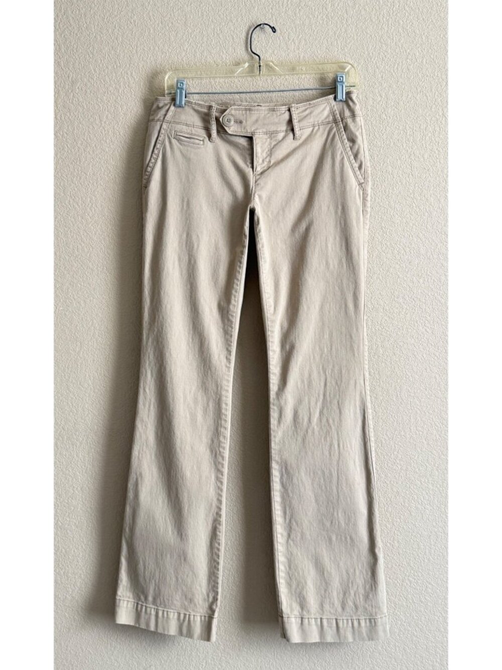 American Eagle Women's Y2K Low Rise Favorite Trouser Pants Khaki